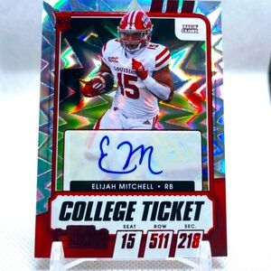 Elijah Mitchell 2021 Contenders Autograph Auto RC Rookie #134 NFL San Francisco